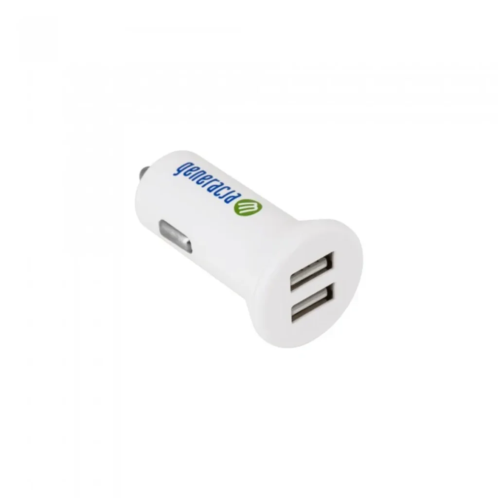 Ładowarka samochodowa 4800 mA Dual USB A Biała