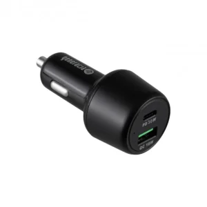 Ładowarka samochodowa 48W USB-C (PD) + USB-A (QC) Czarna