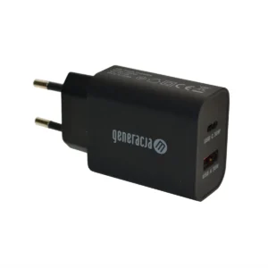 Ładowarka sieciowa 32W USB-C (PD) + USB-A (QC) Czarna
