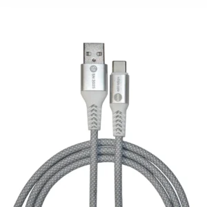 Kabel USB-A do USB-C 1,3m Przewód USB 2.0 60W 480 Mb/s Szary Nylon