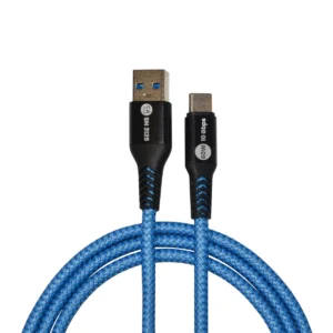 Kabel USB-A do USB-C 1,3m Przewód USB 3.2 60W 10 Gb/s Niebieski Nylon