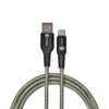 Kabel USB-A do USB-C 1,3m Przewód USB 2.0 60W 480 Mb/s Zielony Nylon