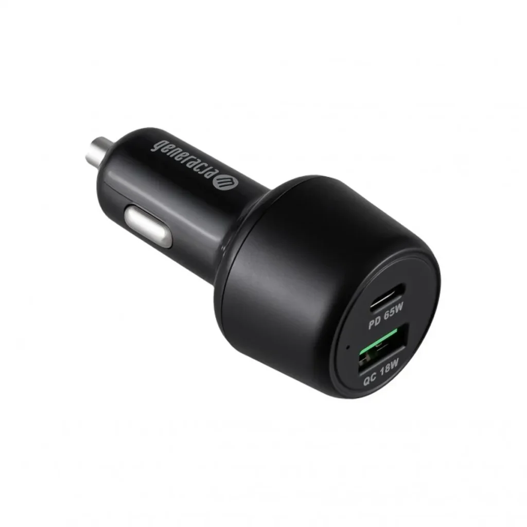Ładowarka samochodowa 83 W USB Typ C (PD) + USB Typ A (QC) Czarna