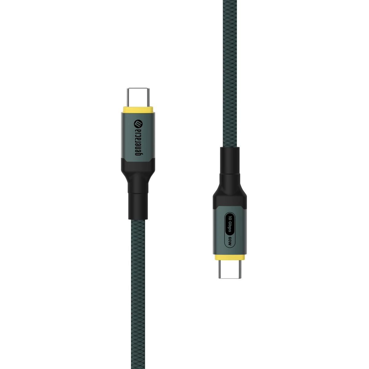 Uniwersalny kabel USB Typ C do USB Typ C 1,3m USB 3.2 Gen 2 60W 10 Gbps Zielony - obrazek 2