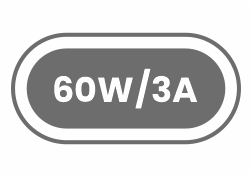 Maksymalne natężenie prądu 3A, Moc 60W